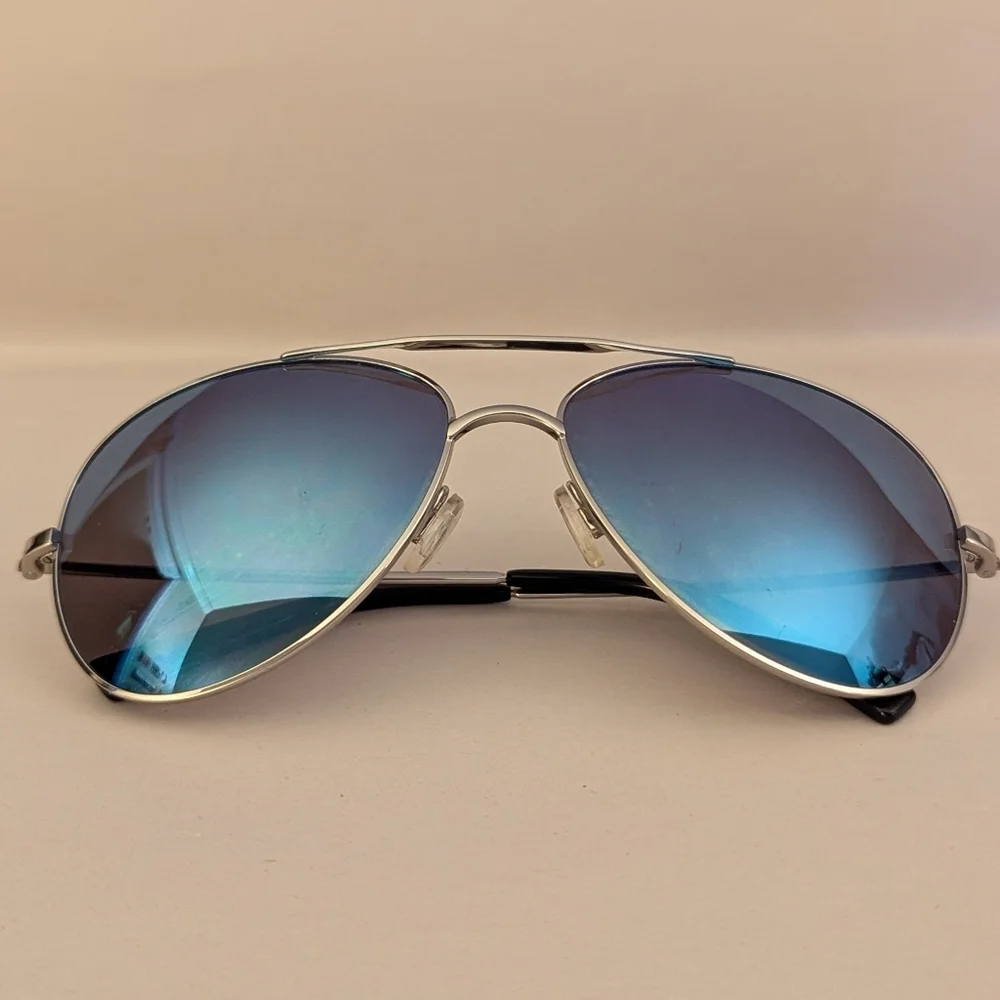 Boardriders Mirrored Aviator Sunglasses Silver/Flash Blue‎